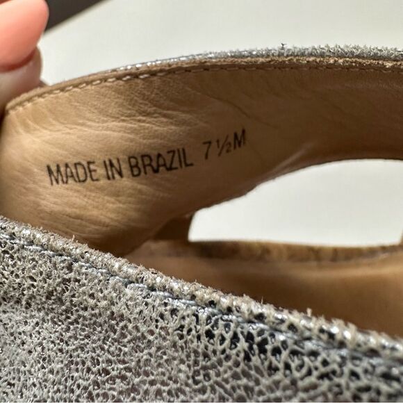 Diane Von Furstenberg  Zia Metallic Crisscross Cork Platform Sandals  Size 7.5 - Picture 13 of 16